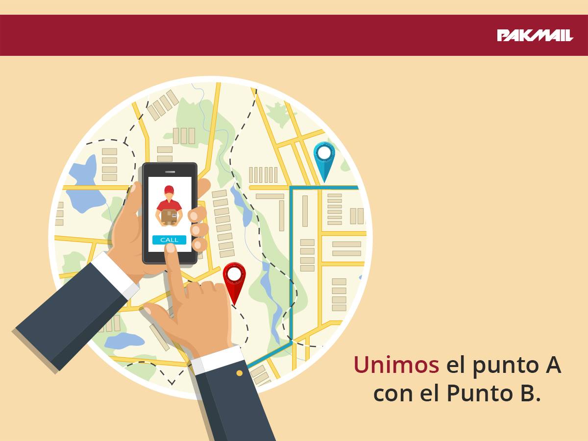 Pakmail Mty une el punto A con el punto B